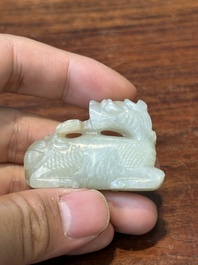 Dix sculptures d'animaux en jade, Chine, Qing