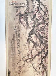 Fu Baoshi 傅抱石 (1904-1965): 'Rassemblement des lettr&eacute;s', encre et couleur sur papier, dat&eacute;e 1943