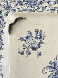 Two Chinese Canton enamel square trays with narrative design, Shou 壽 mark, 18/19th C.