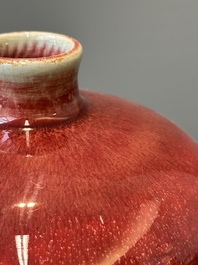 A Chinese flamb&eacute;-glazed 'meiping' vase, 18th C.