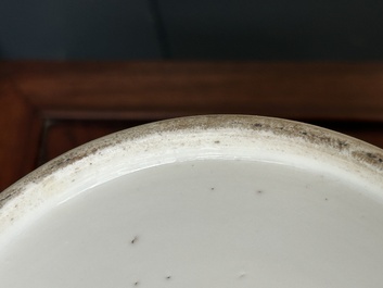 A pair of Chinese famille rose vases, a spittoon and a jar with cover, 19th C.