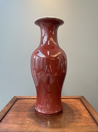 A Chinese sang-de-boeuf-glazed vase, 19th C.