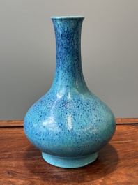A Chinese robin's-egg-glazed bottle vase, 19th C.