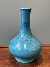 A Chinese robin's-egg-glazed bottle vase, 19th C.