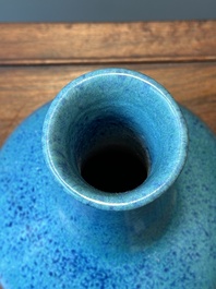 A Chinese robin's-egg-glazed bottle vase, 19th C.