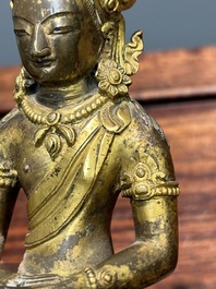 Bouddha Amitayus en bronze dor&eacute;, Sino-Tibet, Qianlong
