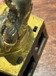 Bouddha Amitayus en bronze dor&eacute;, Sino-Tibet, Qianlong