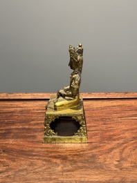 Bouddha Amitayus en bronze dor&eacute;, Sino-Tibet, Qianlong