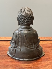 A Chinese bronze sculpture of Buddha, Ming
