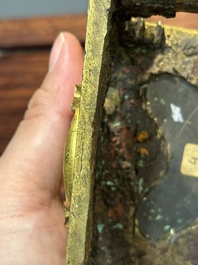 Bouddha Amitayus en bronze dor&eacute;, Sino-Tibet, Qianlong