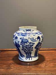 A Chinese blue and white 'Long Eliza' vase, Kangxi