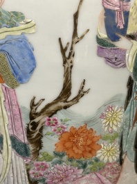 A Chinese famille rose 'Lan Caihe' vase, Qianlong mark and of the period