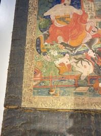 Deux thangkas repr&eacute;sentant Chakrasamvara et un roi Shambhala, Tibet, 18/19&egrave;me