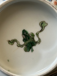 A Chinese famille verte bowl with narrative design, 19th C.