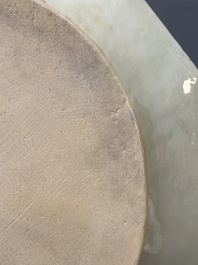 A Chinese armorial dish and a plate for the Dutch market with the arms of 'De Heere', Qianlong