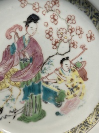 A Chinese famille rose 'Magu' plate, Yongzheng