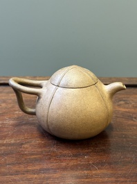A Chinese Yixing stoneware 'Shipiao 石瓢' teapot, Ren Bonian 任伯年 signed, dated 1879