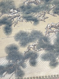 Chinese school: 'Emperor Qianlong with children', ink and colour on silk, 18/19th C.