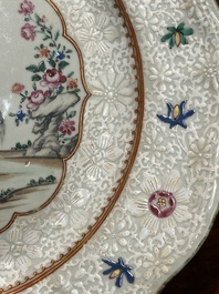 A Chinese famille rose 'elephant and rider' plate for the Indian market, Qianlong
