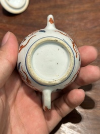 A Chinese miniature Imari-style teapot, Kangxi