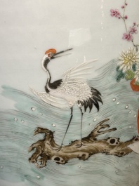 A Chinese famille rose 'Lan Caihe' vase, Qianlong mark and of the period