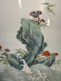 A Chinese famille rose 'Lan Caihe' vase, Qianlong mark and of the period