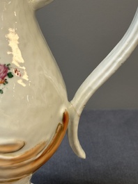 A rare Chinese export porcelain ewer and basin with crowned monogram 'RLI', Qianlong