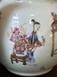 A Chinese gilt famille rose teapot, Yongzheng