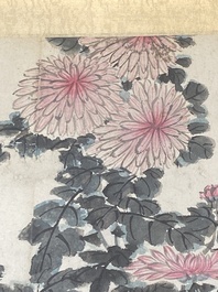 Ecole chinoise: Six &oelig;uvres avec des oiseaux, des fleurs et des fruits, encre et couleur sur papier, 19/20&egrave;me