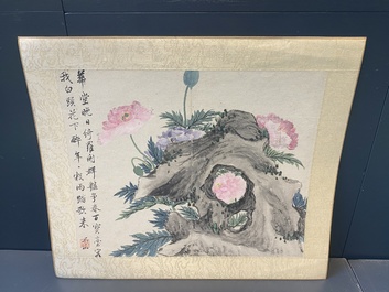 Chinese school: Six works with birds, flowers and fruits, ink and colour on paper, 19/20th C.