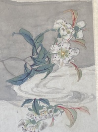 Ecole chinoise: Six &oelig;uvres avec des oiseaux, des fleurs et des fruits, encre et couleur sur papier, 19/20&egrave;me