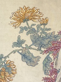 Chinese school: Six works with birds, flowers and fruits, ink and colour on paper, 19/20th C.