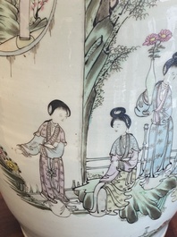 Zeven Chinese famille rose vazen, 19/20e eeuw
