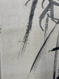 Qi Baishi 齊白石 (1864-1957): 'Crabes et herbes flottantes', encre sur papier