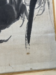 Qi Baishi 齊白石 (1864-1957): 'Crabes et herbes flottantes', encre sur papier