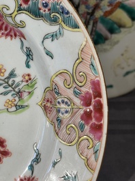 Collection vari&eacute;e en porcelaine de Chine famille rose et verte, 18/19&egrave;me