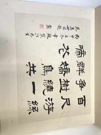 Three albums: 'Jiang Hanting 江寒汀 (1904-1963), Lin Sanzhi 林散之 (1898-1989) and Qi Gong 启功 (1912-2005)', ink and colour on paper