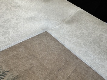 Shen Quan 沈铨 (1682-1760): 'Animals by the mountain', ink and colour on silk, dated 1728