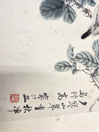 Three albums: 'Jiang Hanting 江寒汀 (1904-1963), Lin Sanzhi 林散之 (1898-1989) and Qi Gong 启功 (1912-2005)', ink and colour on paper