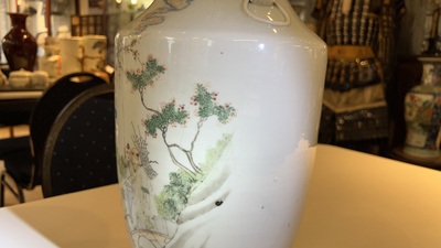 Seven Chinese famille rose vases, 19/20th C.