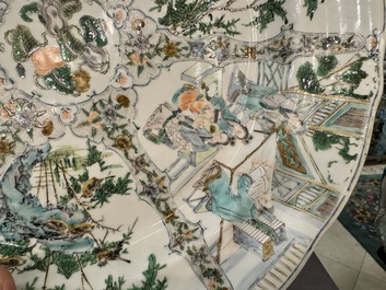 Rare service en porcelaine de KPM &agrave; d&eacute;cor famille verte de Canton, Chine et Allemagne, 19&egrave;me