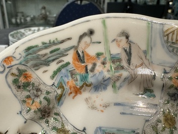 Rare service en porcelaine de KPM &agrave; d&eacute;cor famille verte de Canton, Chine et Allemagne, 19&egrave;me