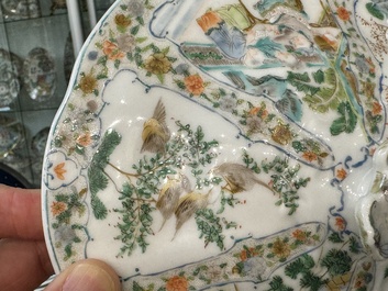 A rare 30-piece KPM porcelain service with Cantonese famille verte painting, China and Germany, 19th C.