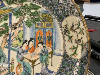 Service &agrave; th&eacute; de 27 pi&egrave;ces en porcelaine de Chine famille verte de Canton, 19&egrave;me