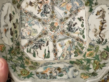 A rare 30-piece KPM porcelain service with Cantonese famille verte painting, China and Germany, 19th C.