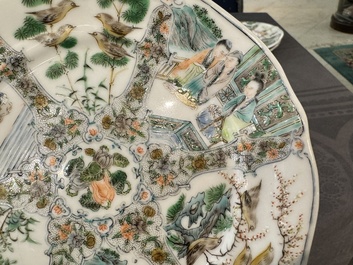 Rare service en porcelaine de KPM &agrave; d&eacute;cor famille verte de Canton, Chine et Allemagne, 19&egrave;me