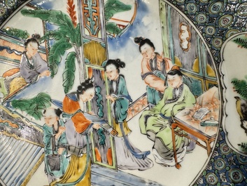 Service &agrave; th&eacute; de 27 pi&egrave;ces en porcelaine de Chine famille verte de Canton, 19&egrave;me