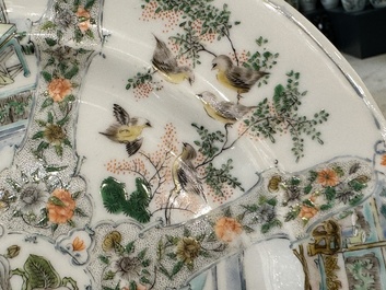 Rare service en porcelaine de KPM &agrave; d&eacute;cor famille verte de Canton, Chine et Allemagne, 19&egrave;me