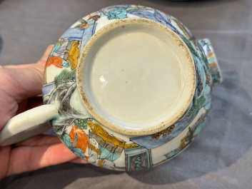 Service &agrave; th&eacute; de 27 pi&egrave;ces en porcelaine de Chine famille verte de Canton, 19&egrave;me