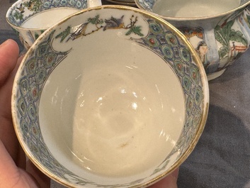 Service &agrave; th&eacute; de 27 pi&egrave;ces en porcelaine de Chine famille verte de Canton, 19&egrave;me